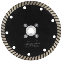 Алмазный диск с фланцем 125*М14*10*3.0мм Turbo Strong СТД-18200125 Алмазный диск с фланцем 125*М14*10*3.0мм Turbo Strong СТД-18200125