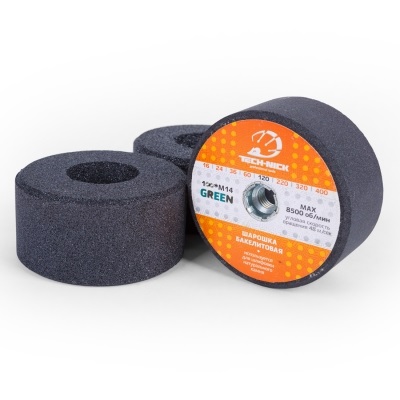 Шарошка бакелитовая прямая Green TECH-NICK D100/M14/№120 Шарошка бакелитовая прямая Green TECH-NICK D100/M14/№120